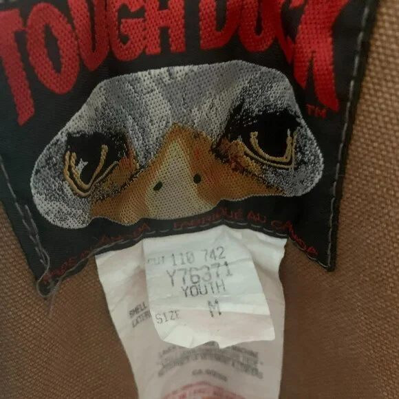 Tough Duck Unlined Bib Overall Youth Size M - Picture 2 of 7